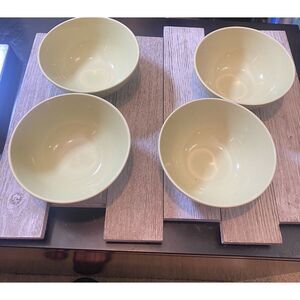 Set 4 IKEA‎ Fargrik Green Coupe Soup Cereal Bowls 12011 6 3/8" diameter Nice!